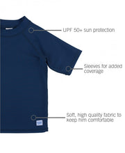 Load image into Gallery viewer, Navy Short Sleeve Rash Guard